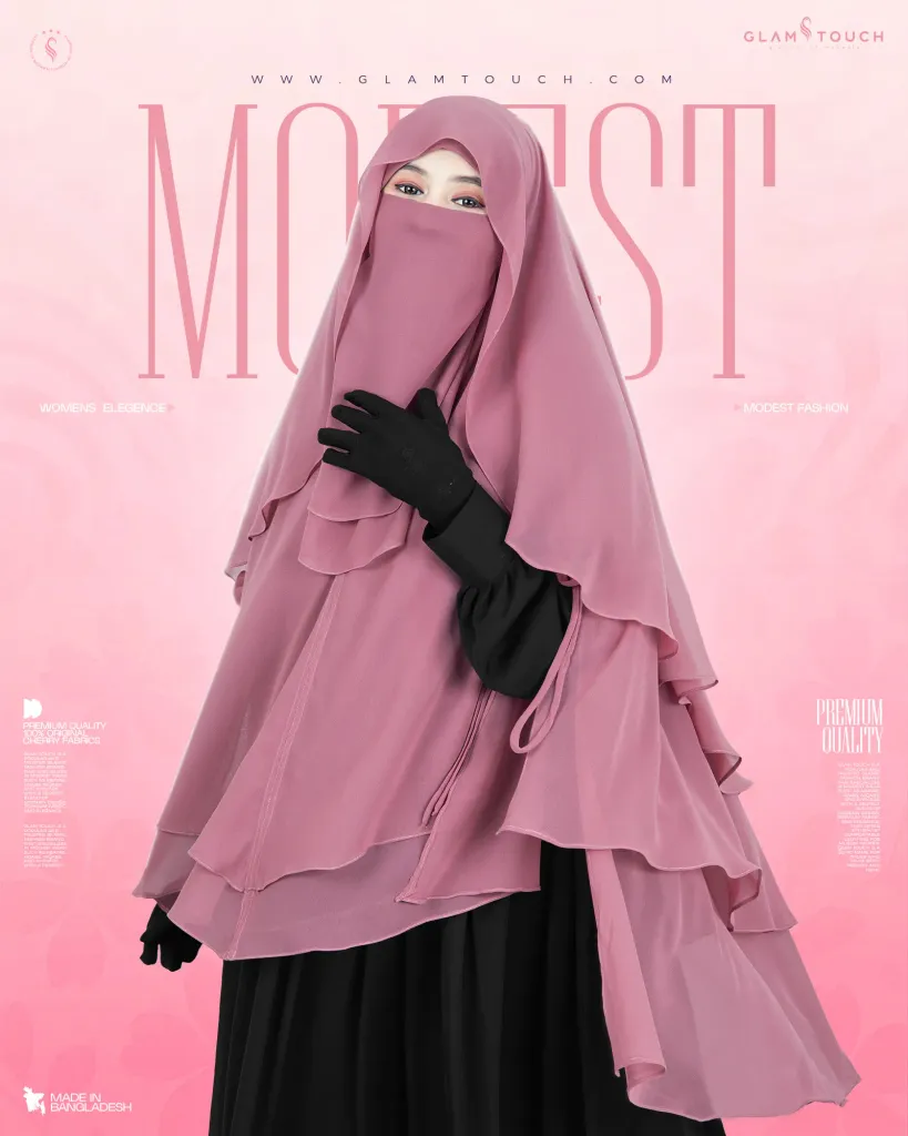 ABRU 3 LAYER HIJAB NIQAB SET | GT-1646