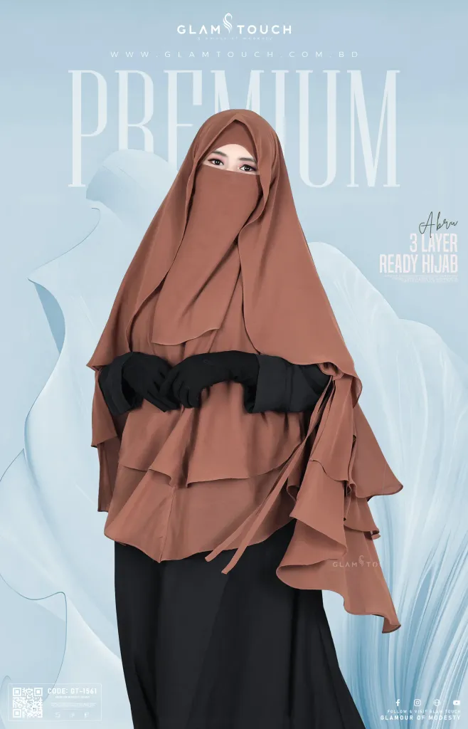 ABRU 3 LAYER HIJAB NIQAB SET | GT-1561