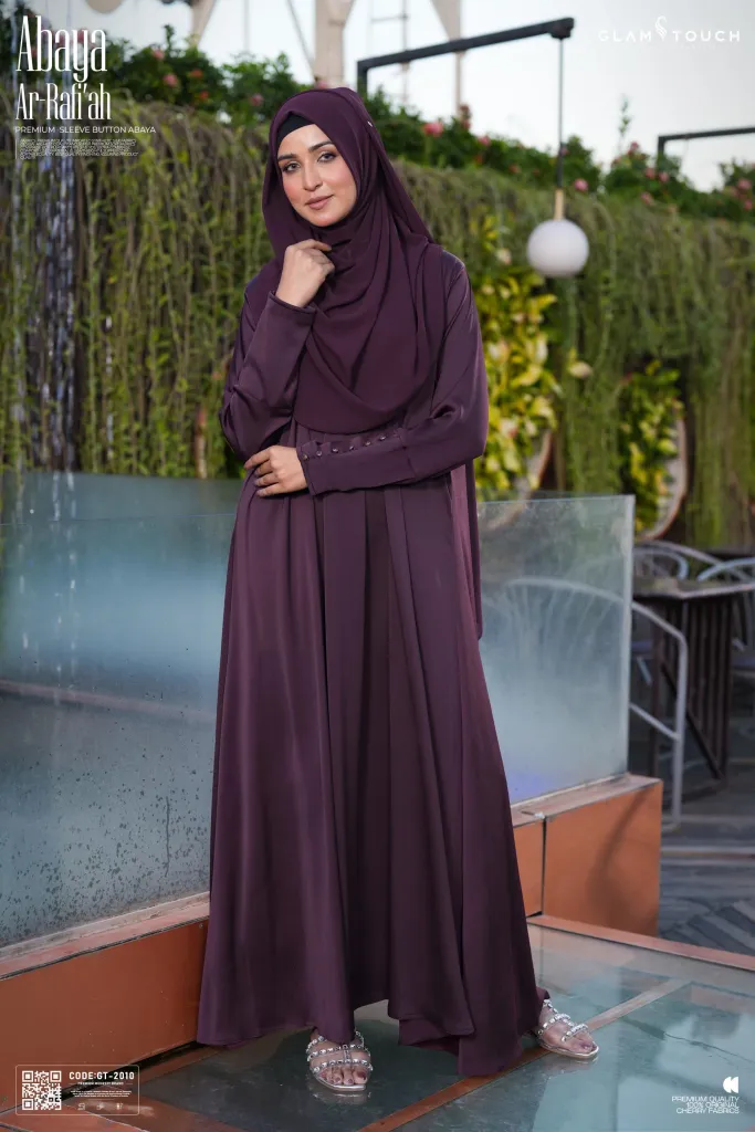 ABAYA AR-RAFI'AH-PREMIUM SLEEVE BUTTON ABAYA | GT-2010