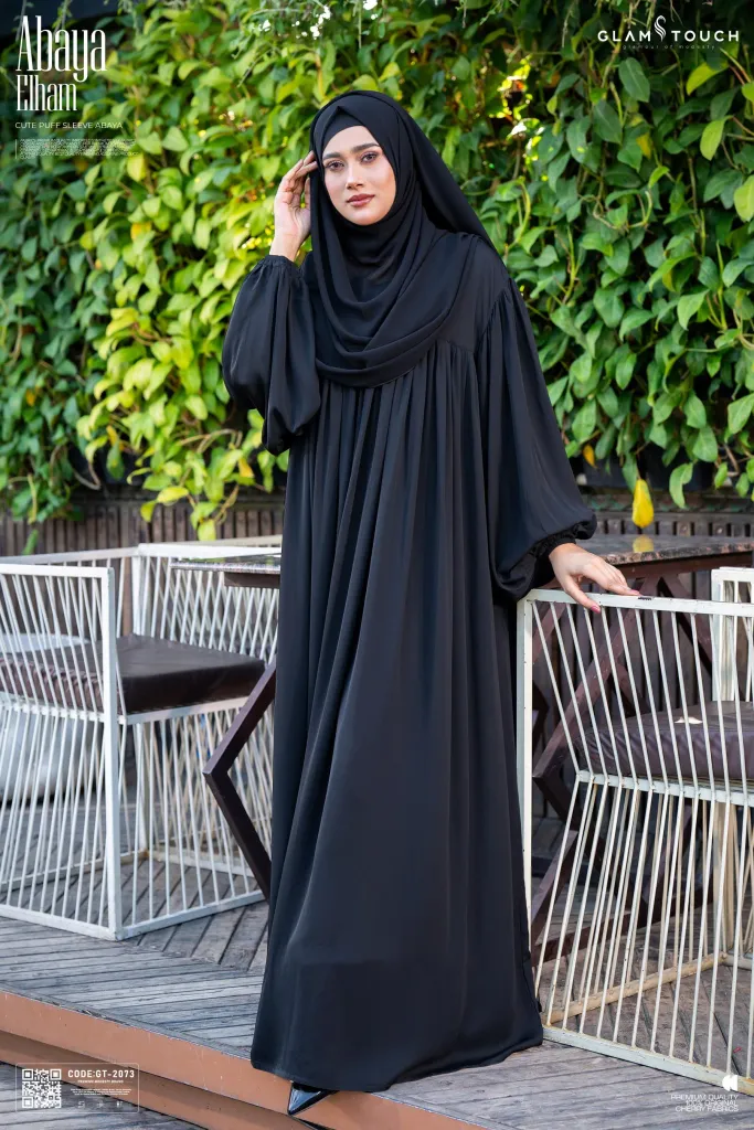 ABAYA-ELHAM CUTE PUFF SLEEVE ABAYA