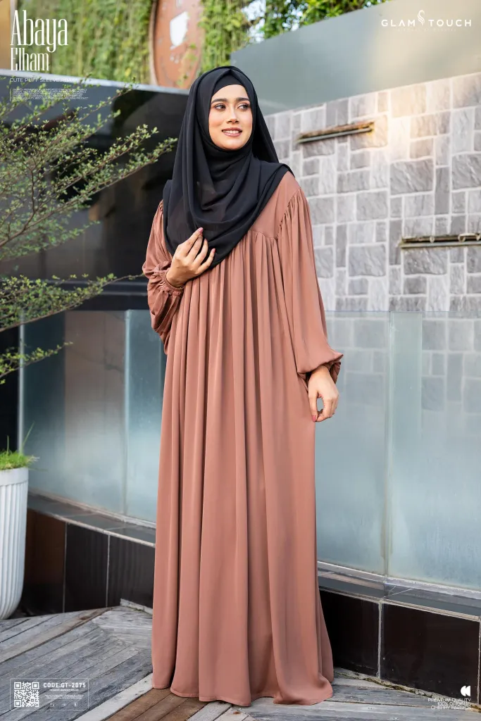ABAYA-ELHAM CUTE PUFF SLEEVE ABAYA | GT-2075