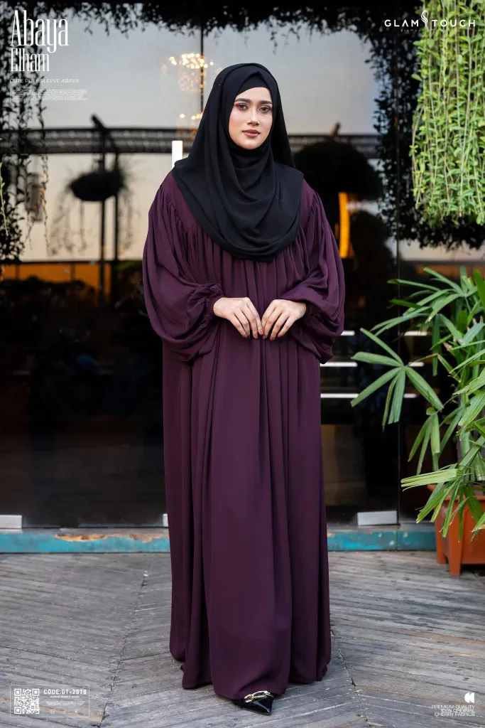 ABAYA-ELHAM CUTE PUFF SLEEVE ABAYA | GT-2078
