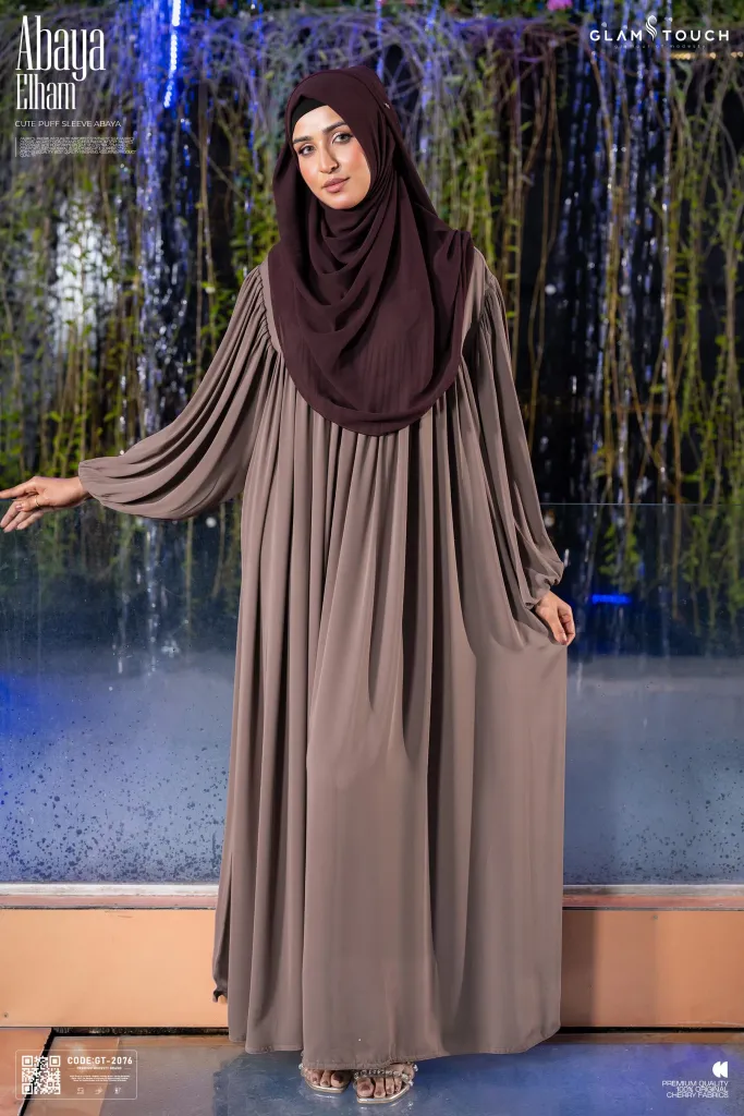 ABAYA-ELHAM CUTE PUFF SLEEVE ABAYA | GT-2076