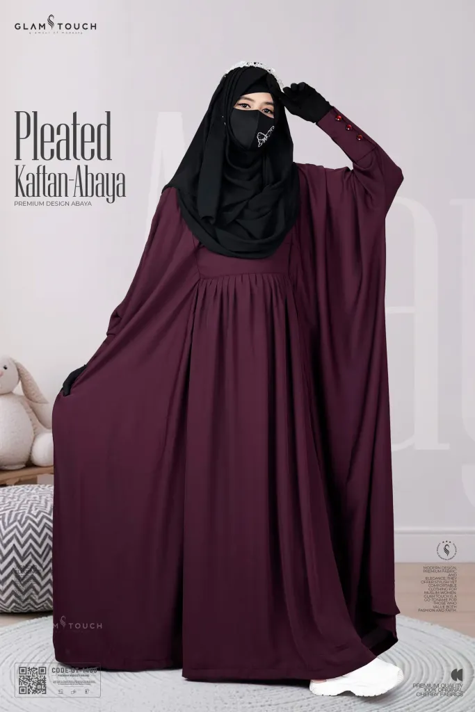 DESIGNER PLEATED KAFTAN ABAYA | GT-1400