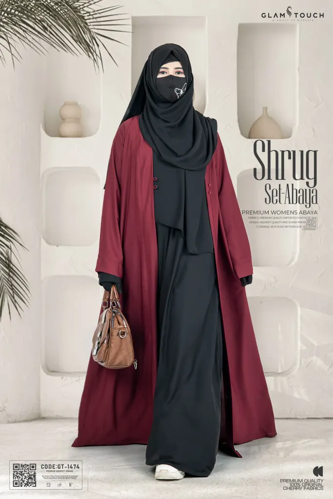 PREMIUM SHRUG ABAYA - 3 PART SET | GT-1474