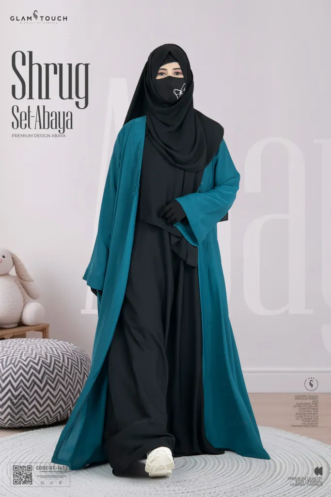 PREMIUM SHRUG ABAYA - 3 PART SET | GT-1473