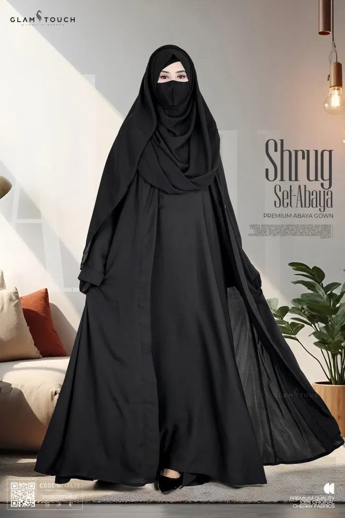 PREMIUM SHRUG ABAYA - 3 PART SET | GT-1472