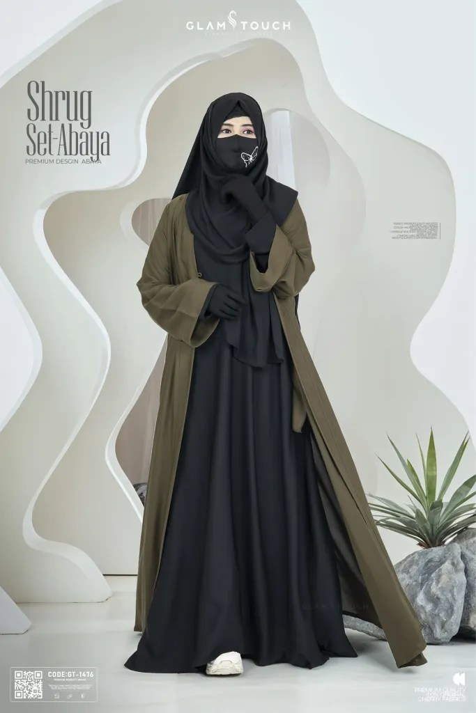 PREMIUM SHRUG ABAYA - 3 PART SET | GT-1476