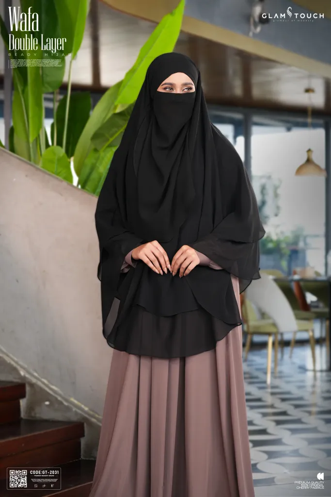 WAFA DOUBLE LAYER READY HIJAB AND NIQAB
