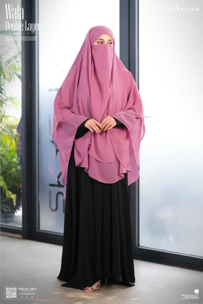 WAFA DOUBLE LAYER READY HIJAB AND NIQAB | GT-2055