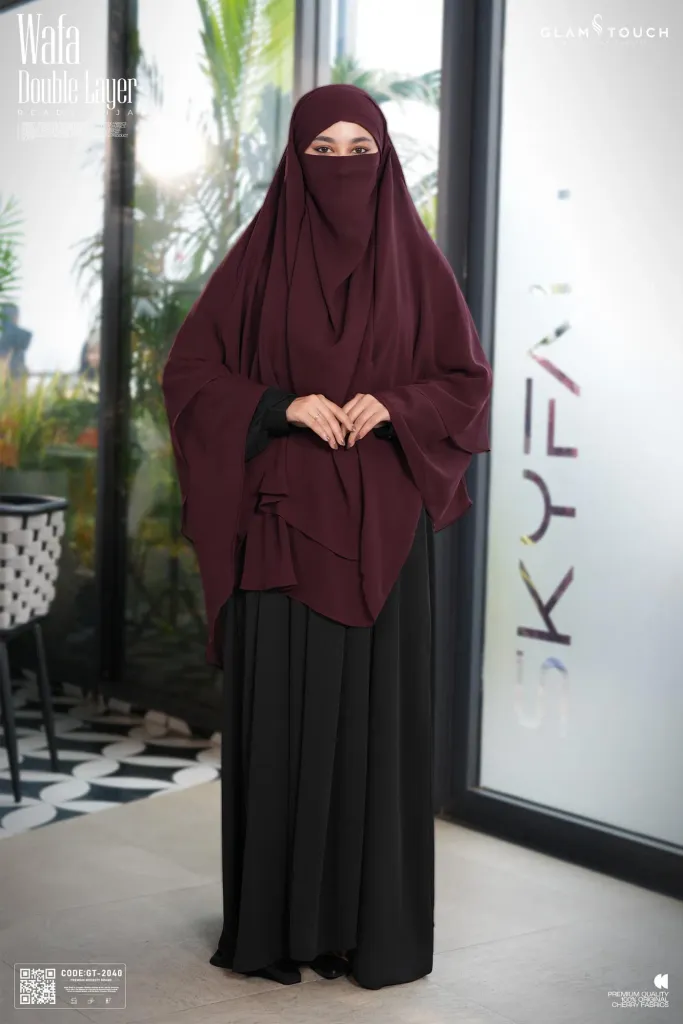 WAFA DOUBLE LAYER READY HIJAB AND NIQAB | GT-2040