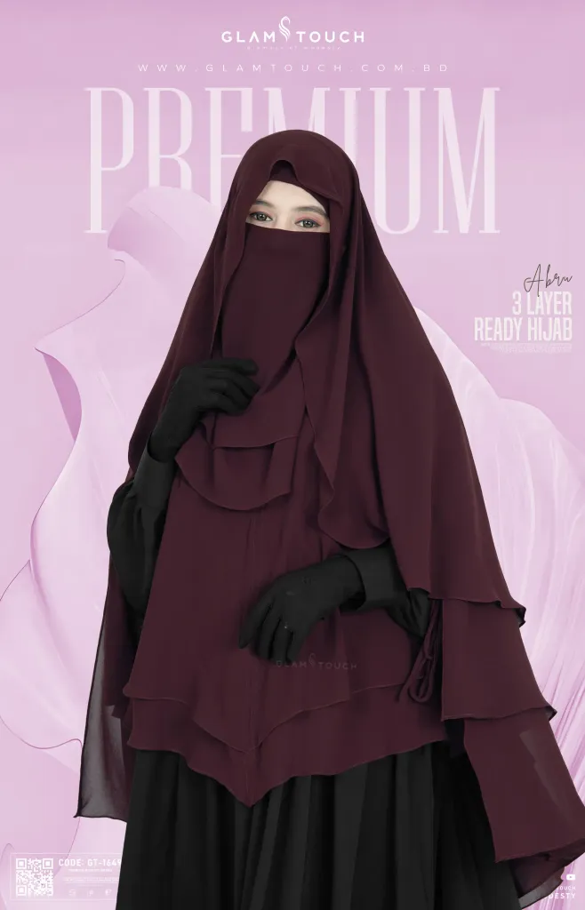 ABRU 3 LAYER HIJAB NIQAB SET | GT-1649