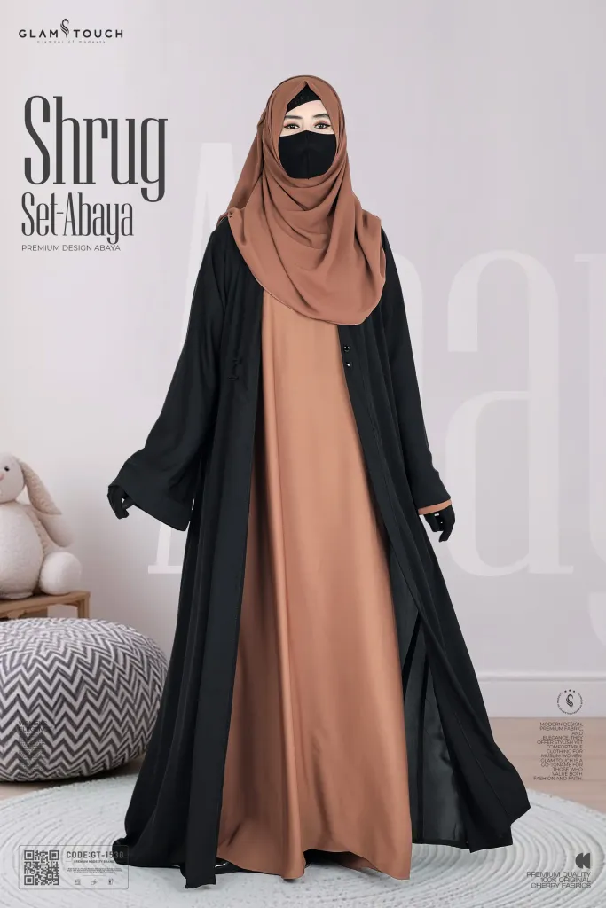 PREMIUM SHRUG ABAYA - 3 PART SET | GT-1530