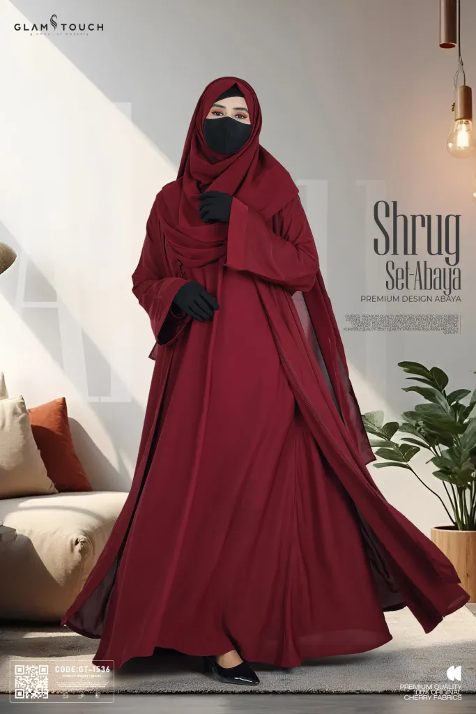 PREMIUM SHRUG ABAYA - 3 PART SET | GT-1536