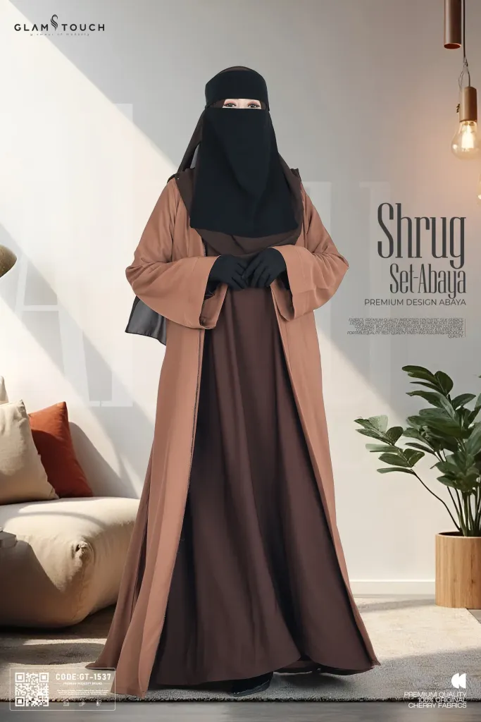 PREMIUM SHRUG ABAYA - 3 PART SET | GT-1537