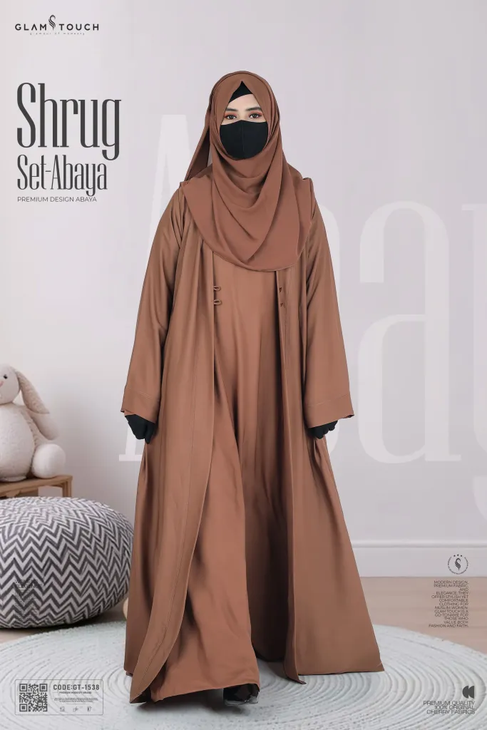 PREMIUM SHRUG ABAYA - 3 PART SET | GT-1538