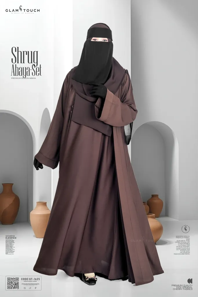 PREMIUM SHRUG ABAYA - 3 PART SET | GT-1625
