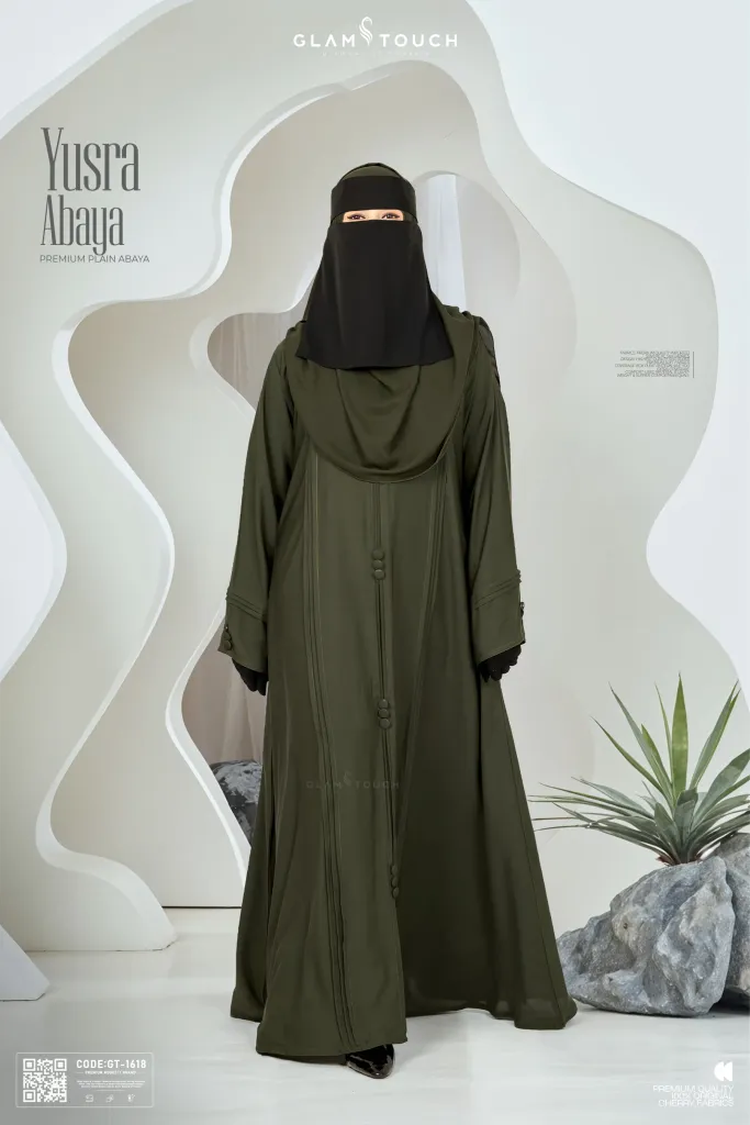 YUSRA THE LUXURY PLAIN ABAYA | GT-1618