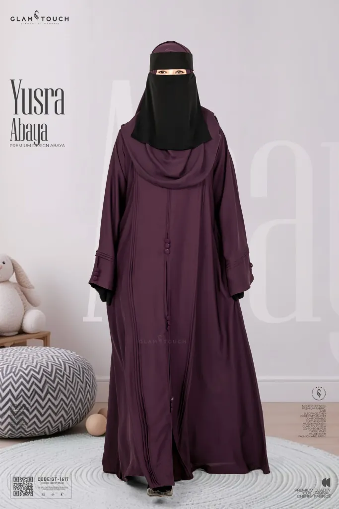 YUSRA THE LUXURY PLAIN ABAYA | GT-1617