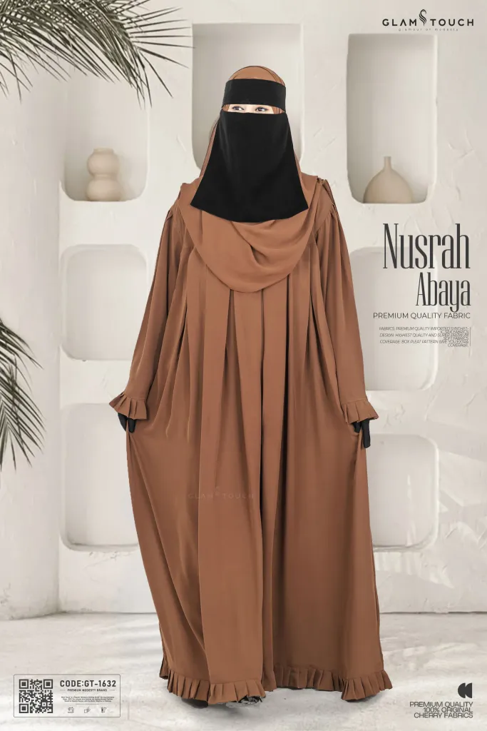 NUSRAH CHEST PLEATED ABAYA | GT-1632