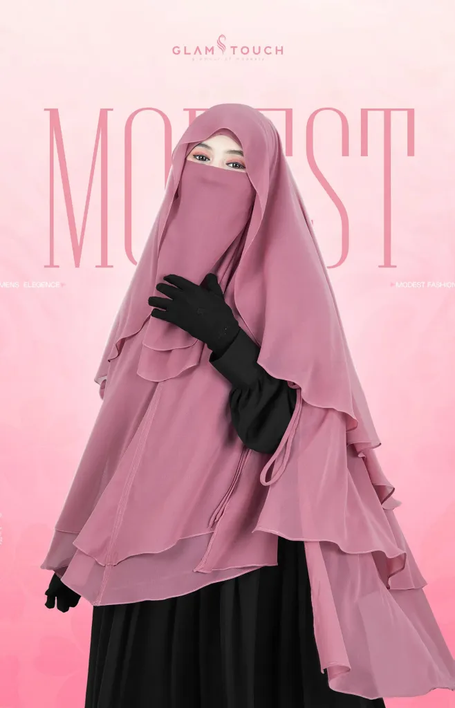 ABRU 3 LAYER HIJAB NIQAB SET | GT-1646