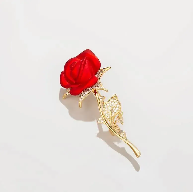 Red Rose Brooch | HB-25