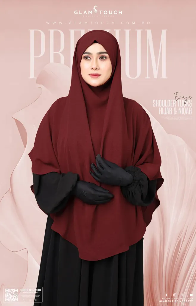 ENAYA SHOULDER TUCKS - HIJAB & NIQAB | GT-2188