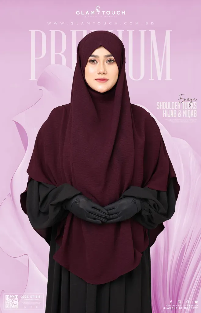ENAYA SHOULDER TUCKS - HIJAB & NIQAB | GT-2191