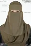 AMEERA SAUDI STYLE DOUBLE PART SHORT NIQAB | GT-1721