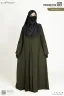ABAYA ZAHRA PLEATED PLAIN ABAYA | GT-1801