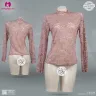 Beautiful Lace Pattern Long Arm Turtleneck Blouse Tops | Blouse Set