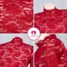 Beautiful Lace Pattern Long Arm Turtleneck Blouse Tops | Blouse Set