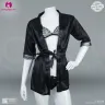 Sexy Lace Robes Silk Nighty Set for Romantic Nights | Silk Nighty