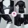 Sexy Lace Robes Silk Nighty Set for Romantic Nights | Silk Nighty