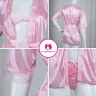 Sexy Lace Robes Silk Nighty Set for Romantic Nights | Silk Nighty