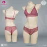 Imported Seamless Lace Style Padded Bra Set | Soft