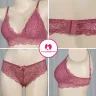 Imported Seamless Lace Style Padded Bra Set | Soft