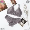 Imported Seamless Lace Style Padded Bra Set | Soft