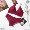 Imported Seamless Lace Style Padded Bra Set | Soft