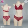 Imported Seamless Lace Style Padded Bra Set | Soft