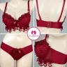 Seamless Lace Style Padded Bra Set | Old Cup