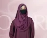 FULL COVERAGE PLAIN HIJAB - CHERRY FABRIC | WINE