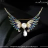 Angel Wings Pearl Brooch | HB-02