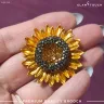 Golden Bloom Sunflower Brooch | HB-05