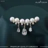 Pearl & Crystal Drop Brooch | HB-09