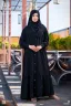 ABAYA AL-BASHIRA FRONT OPEN SNAP BUTTON ABAYA