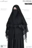 ABRU 3 LAYER HIJAB NIQAB SET