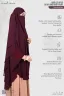 RUBA-3 LAYER EXTRA LONG READY HIJAB | GT-2124