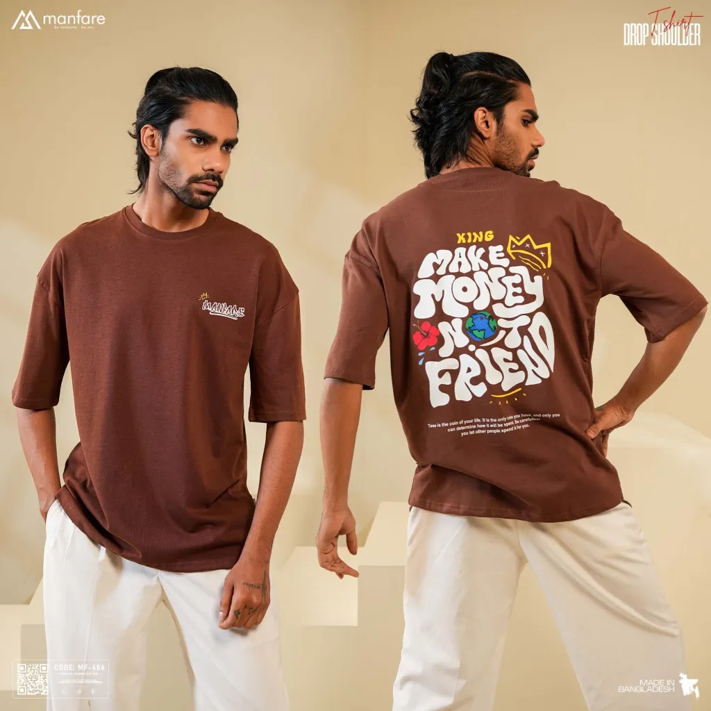 200+ GSM Premium Drop Shoulder T-Shirt | MF-686