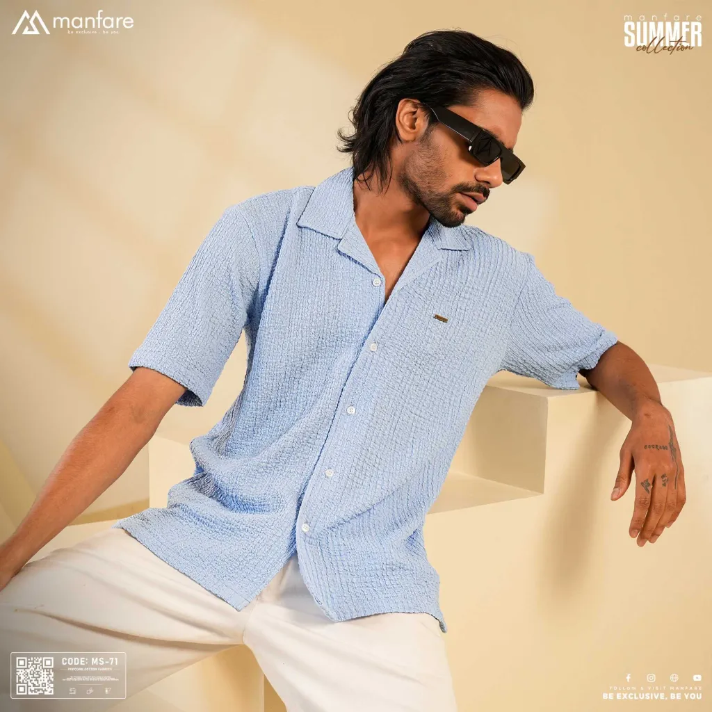 Premium Cuban Collar Half Shirt for Men | MS-71